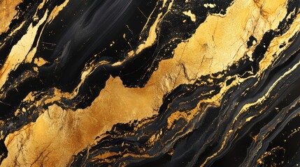 Obraz premium Elegant Black and Gold Marble Background