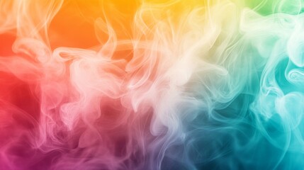 Obraz premium Abstract Smoke Background in Vibrant Rainbow Hues