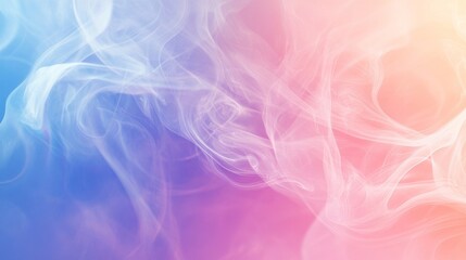 Obraz premium Abstract Swirling Smoke on a Pastel Gradient Background