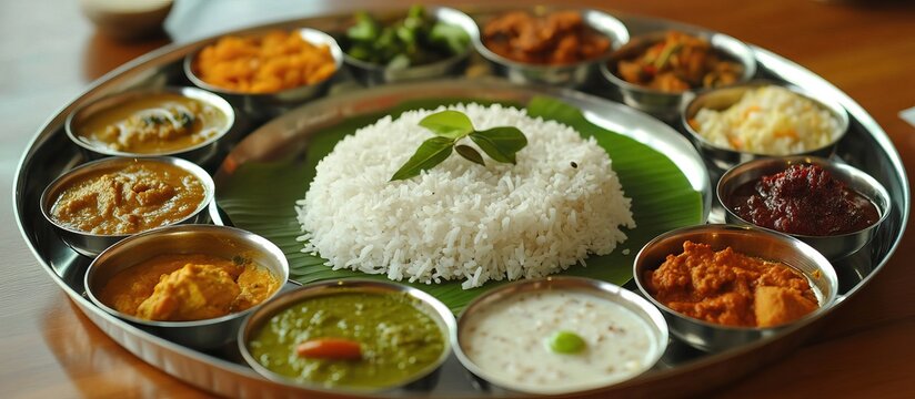 South Indian Thali: A Traditional Feast on a Banana Leaf