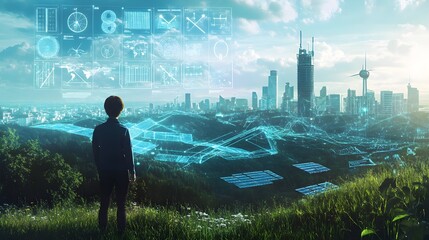 a person showing curiosity while exploring clean energy and water sustainability options 