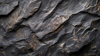 Close-up Texture of Rough Gray and Gold Rock Surface