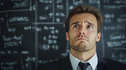 an employee looking puzzled while trying to understand a complex task 