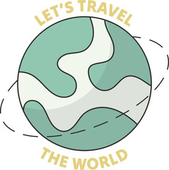 Decorative travel concept element simple illustration 