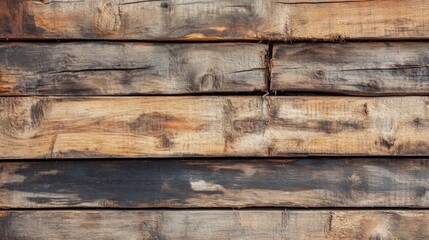 Naklejka premium Weathered Wooden Planks with Natural Grain and Knots