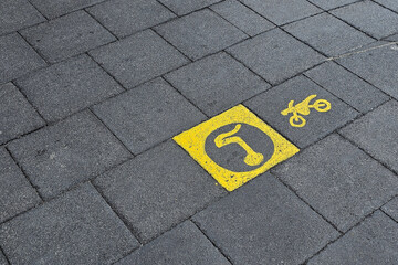 Motorcycle Path Way on Ground.