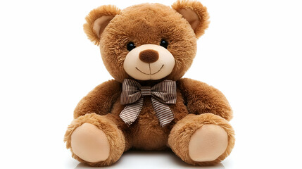 Obraz premium Plush Brown Teddy Bear with Bowtie.