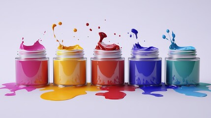 Colorful paint cans inspiration for home decor projects, and creative renovations
