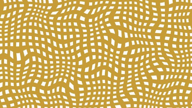 Animated pattern with net, grid, matter. Simple gold pattern design