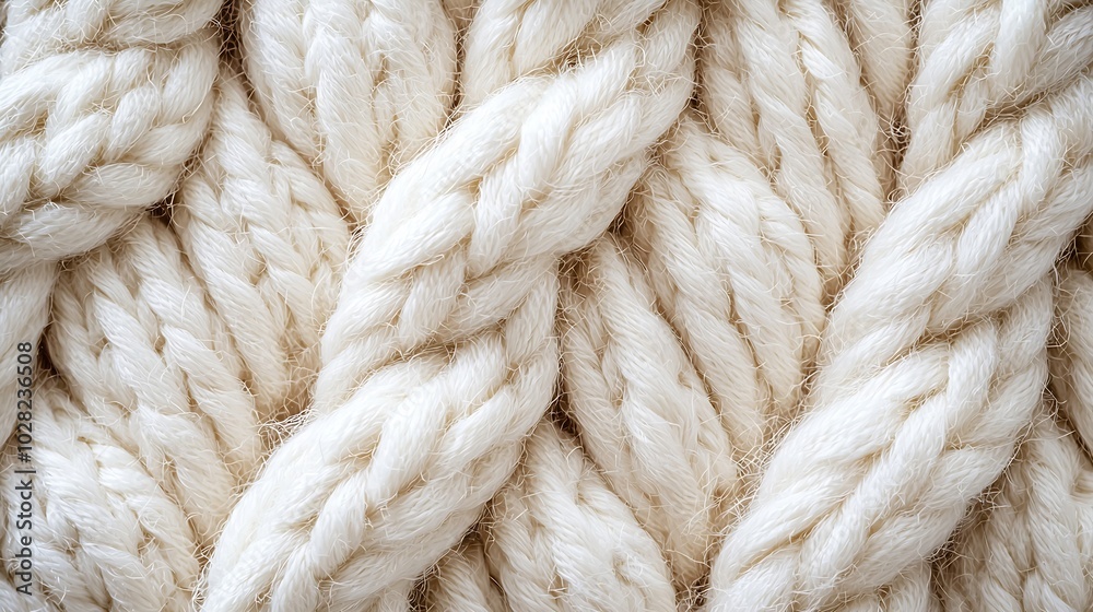 Leinwandbilder white beige knitted wool texture background pattern with high resolution top view copy space : gener