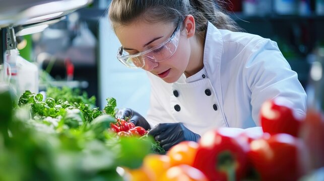 A food product development researcher working to create new, healthier, and more sustainable food options for the market, combining science and culinary innovation
