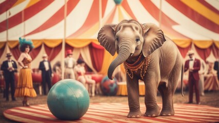 Circus and elephant