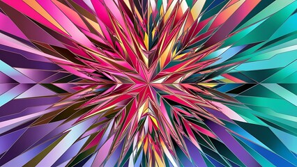 Abstract geometric pattern generative computational art illustration