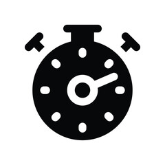 stopwatch icon. vector glyph icon for your website, mobile, presentation, and logo design.