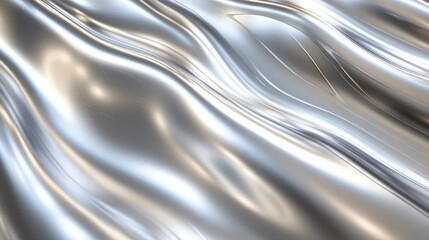 Obraz premium Abstract Metallic Surface with Smooth, Flowing Waves