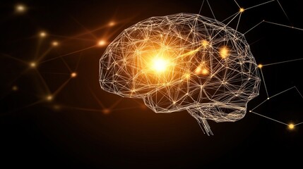 Close-up of human brain with intricate neural pathways, symbolizing cognitive biases and complex thought processes, ideal for educational or scientific presentations.