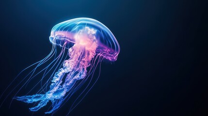 Glowing Jellyfish in the Deep