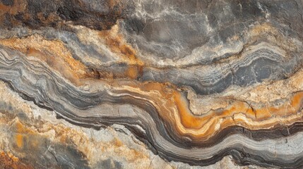 Obraz premium Close-up of a Wavy, Multi-Colored Rock Formation