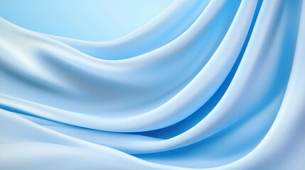 Obraz premium Soft light blue fabric texture with smooth, flowing folds, perfect for creating a relaxed and natural background.