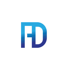 Fototapeta premium AD letter logo template abstract design gradient color vector illustration