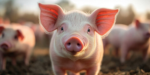 A smart pig farm using advanced technology to monitor the health and growth of pigs for sustainable production.