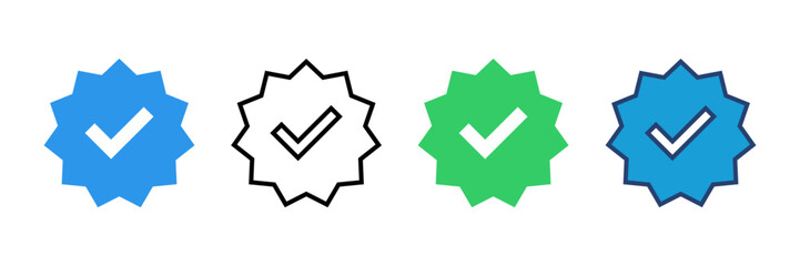 verified icon vector. verification check mark. approved icon