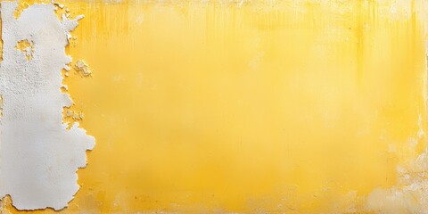 Weathered yellow grunge background with faded spots and textured layers for a raw, urban feel.