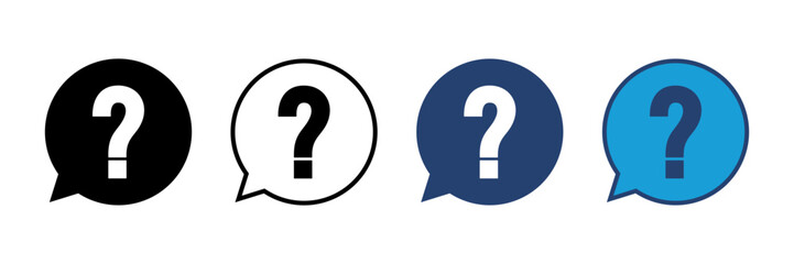 Question icon vector. question mark icon vector.