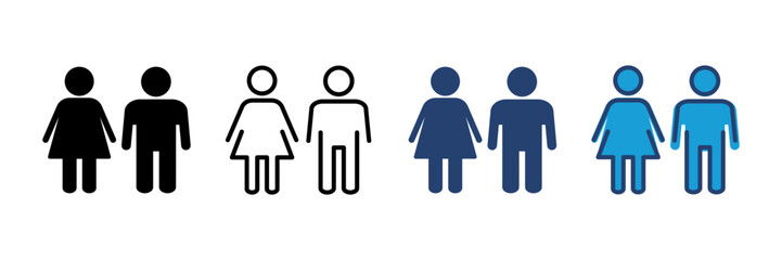 Man and woman icon vector. male and female symbol