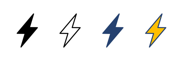 Lightning icon vector. electric icon vector. power icon. energy sign