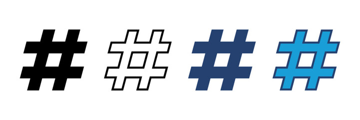 Hashtag icon vector. hashtag symbol