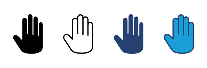 Hand icon vector. hand vector icon, palm