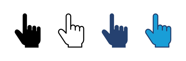 Hand click icon vector. pointer icon vector. hand cursor icon vector