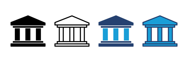 Bank icon vector. bank vector icon, museum, university