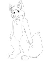 Obraz premium A yellow furry character of cat