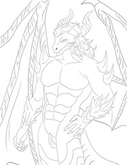 The red humanoid dragon