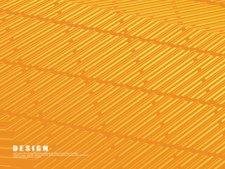 Fototapeta premium Premium orange background design with diagonal gradient gold lines pattern. Vector horizontal template for digital luxury business banner, formal invitation, luxury voucher, gift certificate, etc.