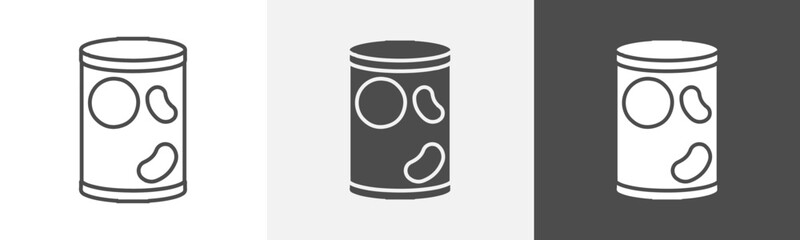 tin can icon Flat design on isolated background