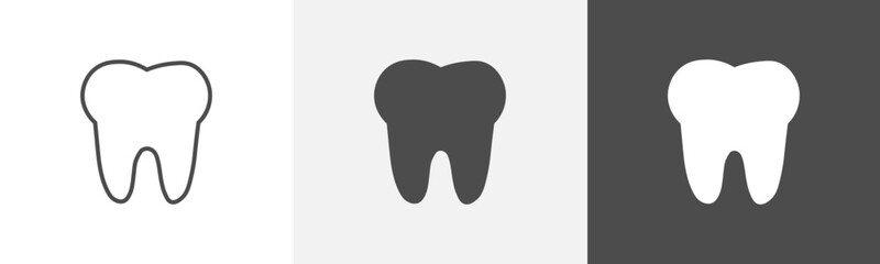 tooth icon Flat design on isolated background