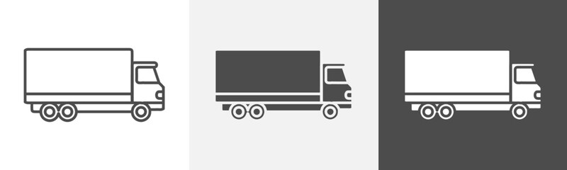 truck icon Flat design on isolated background