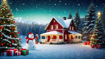 Fototapeta premium Christmas background ipad