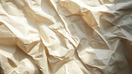 Obraz premium Wrinkled Beige Paper with Sunlit Highlights