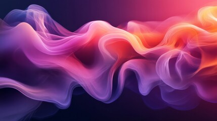 Obraz premium Abstract Swirling Colorful Smoke Illustration