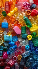 Obraz premium Colorful Plastic Objects Abstract Pattern Texture