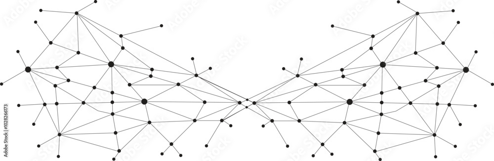 Aufkleber abstract plexus technology futuristic network background. global network connection. big data visual