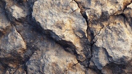 Close-up View of Rough, Weathered Rock Surface
