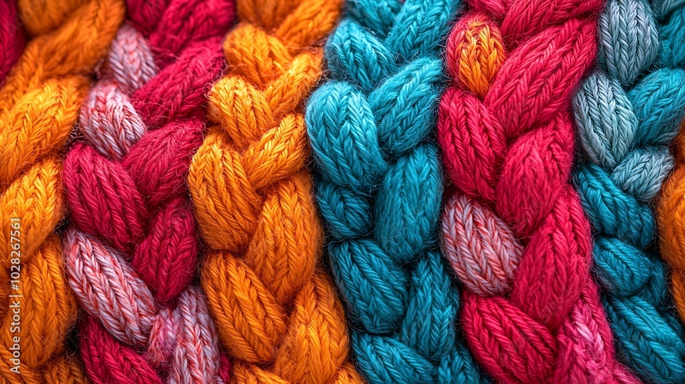 Leinwandbilder colorful knitted wool texture background pattern with high resolution top view copy space : generati