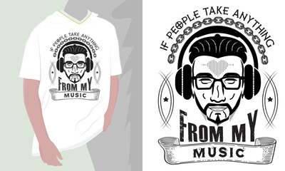 Music Tshirt Design, Best Song Tshirt Vector