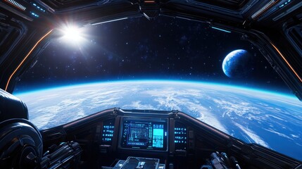 Stunning Cosmic View from a Spacecraft Cockpit