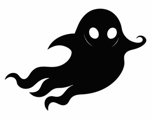 halloween ghost vector, halloween ghost vector illustration, halloween ghost silhouette of a isolated on a white background.